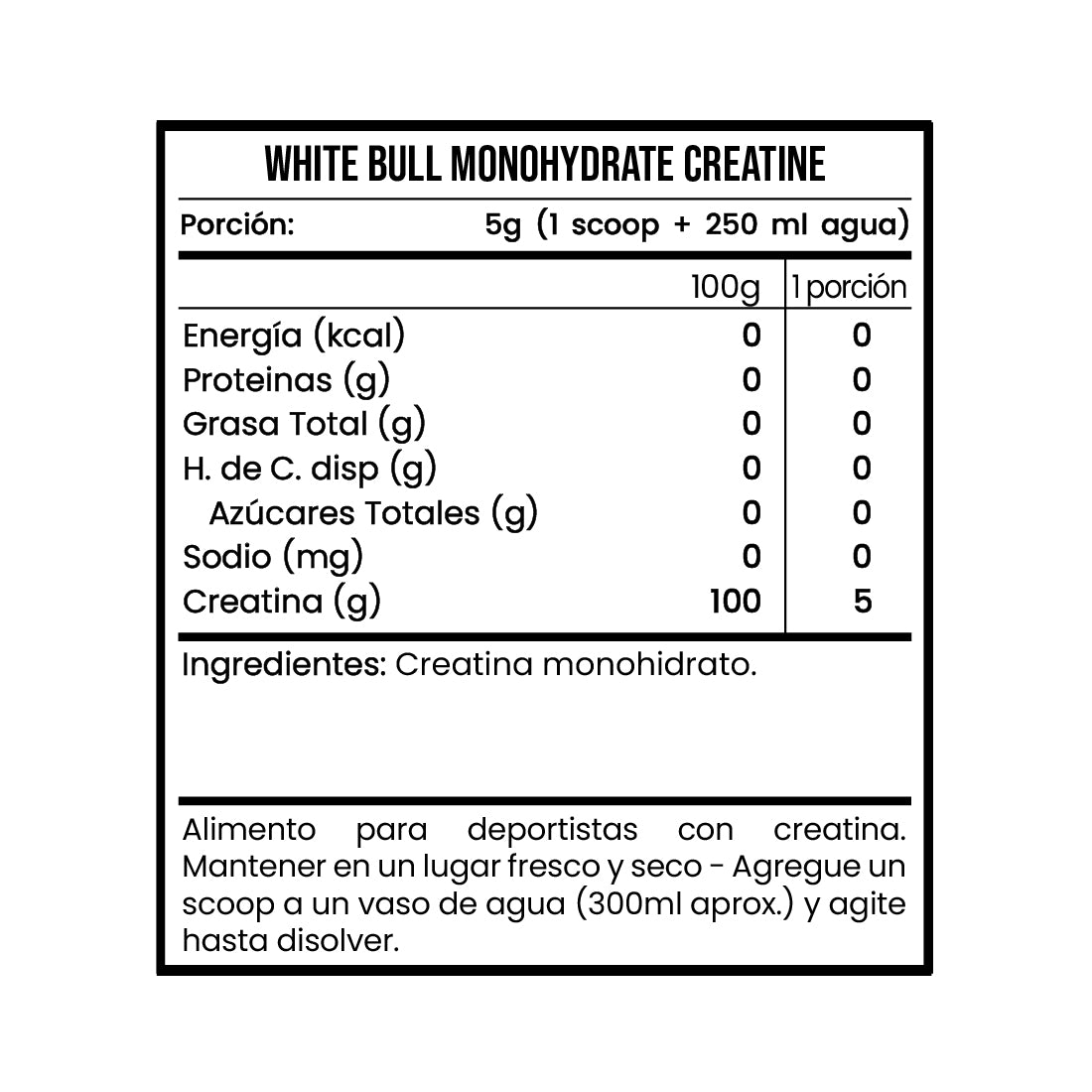 Creatine white Bull 300gr